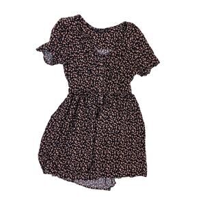 Hesperus Black Floral Puff Sleeve‎ Maxi Dress Small Cottagecore Boho Prairie